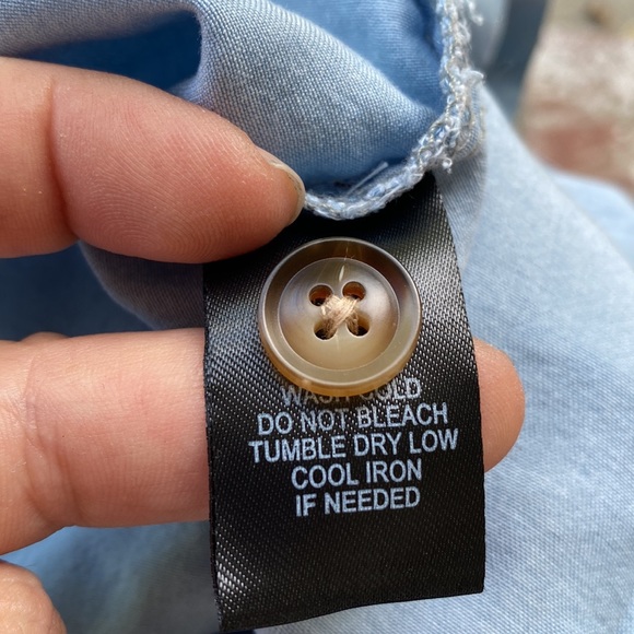 Lulu’s beautiful blue short dress w/ buttons & tie. So pretty and flattering - Picture 8 of 10